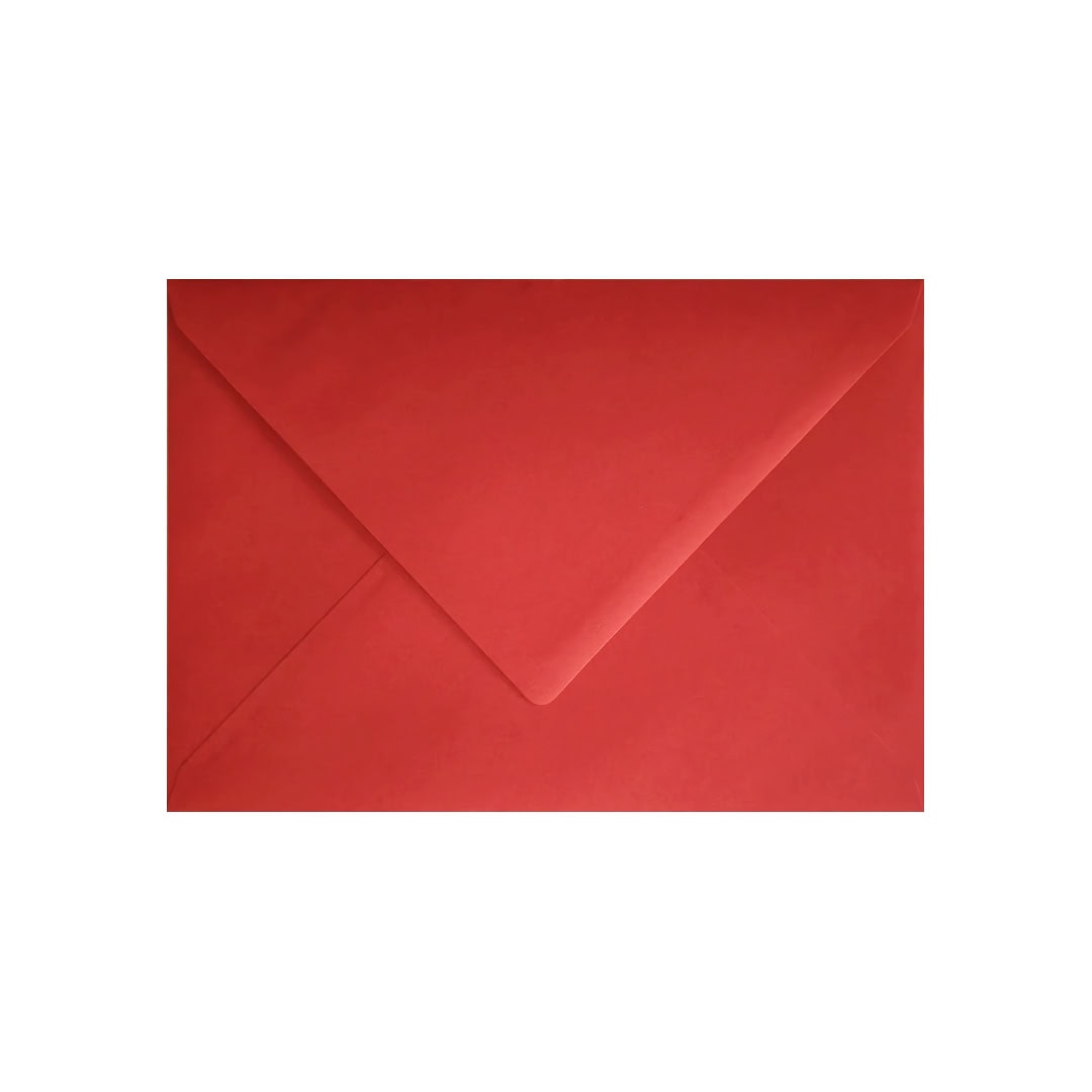 Bright Red 125mm x 175mm Invitation Envelope. Gummed. 120gsm V-Flap.