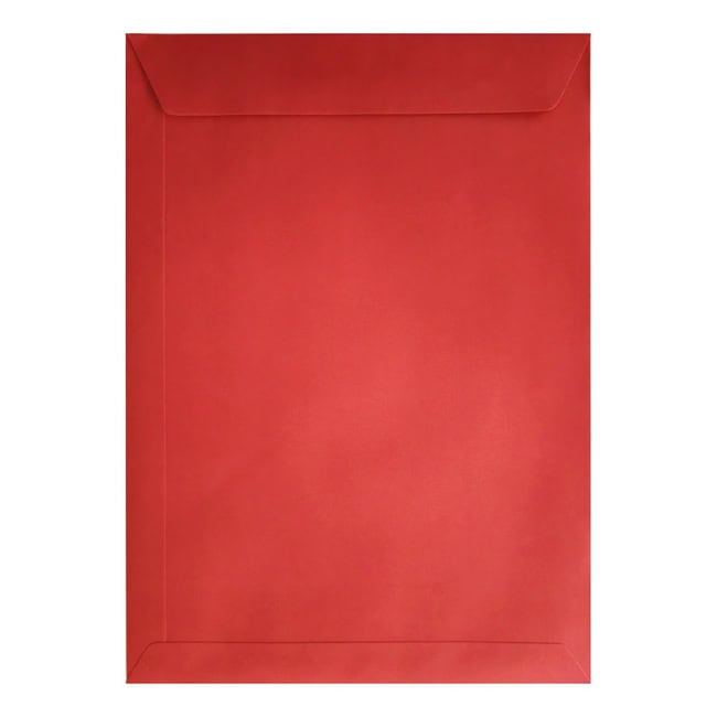 Clariana Bright Red Envelope C4 Pocket Closed
