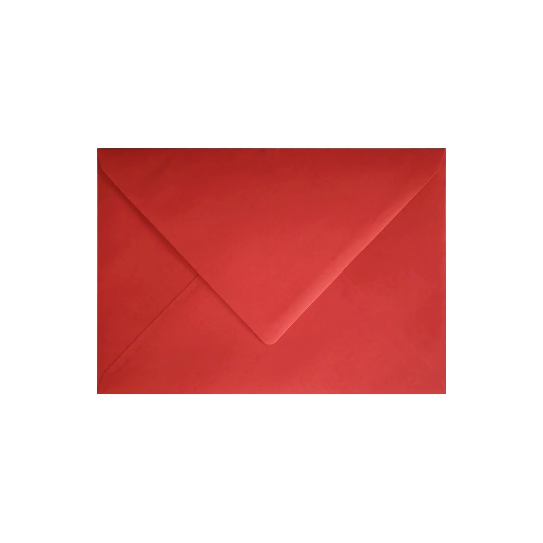 Bright Red 114mm x 162mm C6 Envelope. Gummed. 120gsm V-Flap.