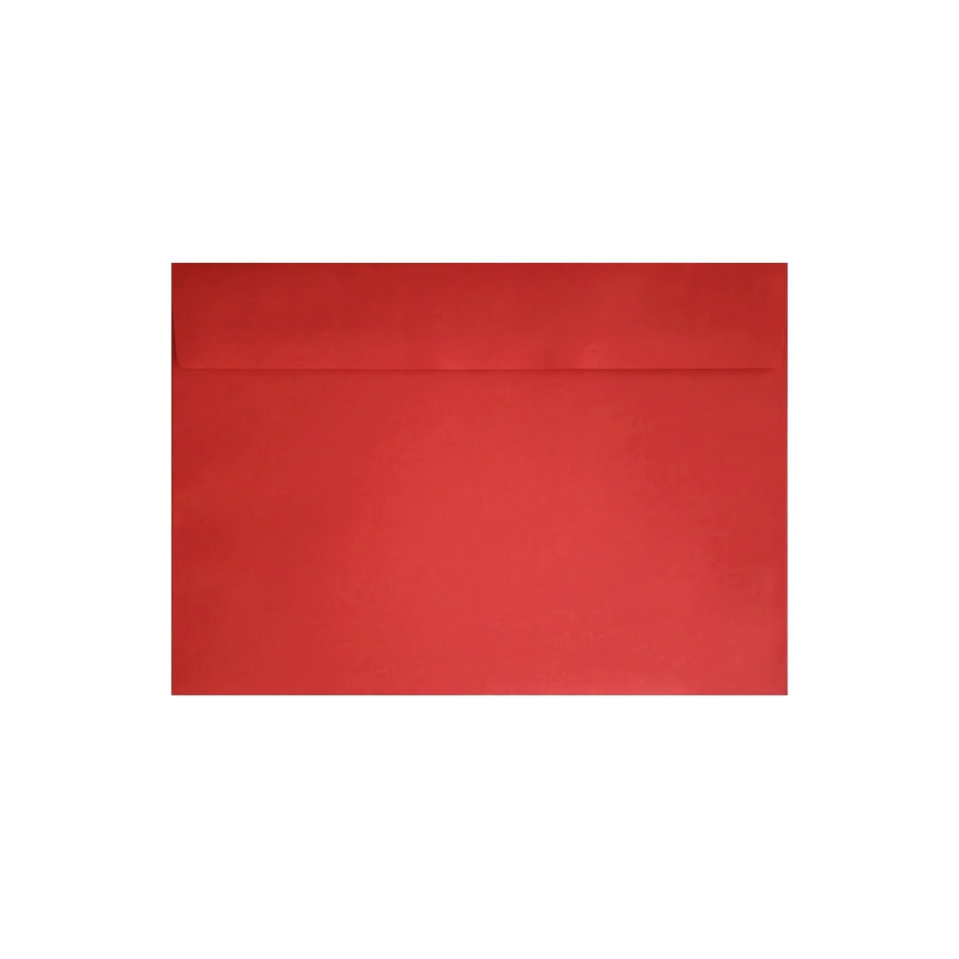 Bright Red 114mm x 162mm C6 Envelope. Peel/Seal. 120gsm Wallet Flap.