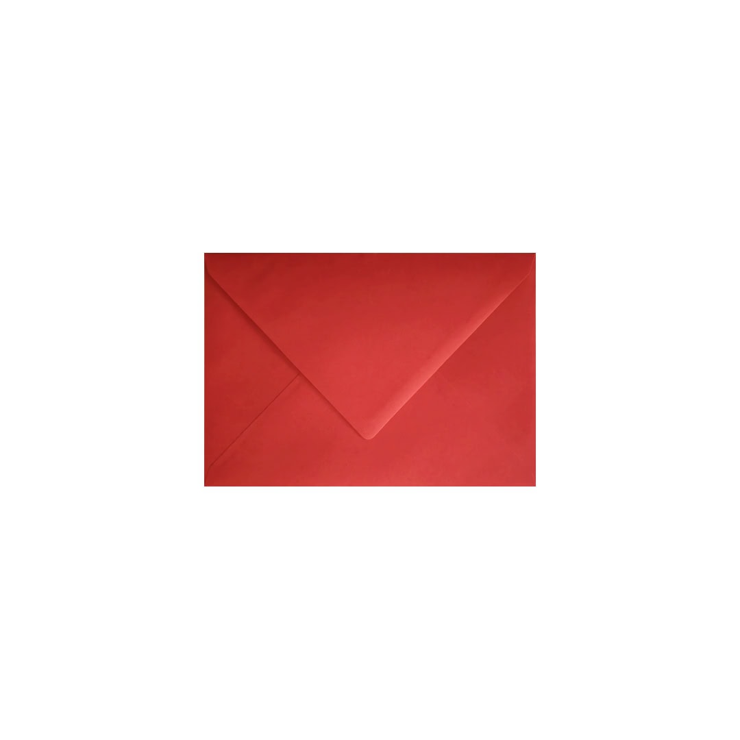 Bright Red 82mm x 113mm C7 Envelope. Gummed. 120gsm V-Flap.