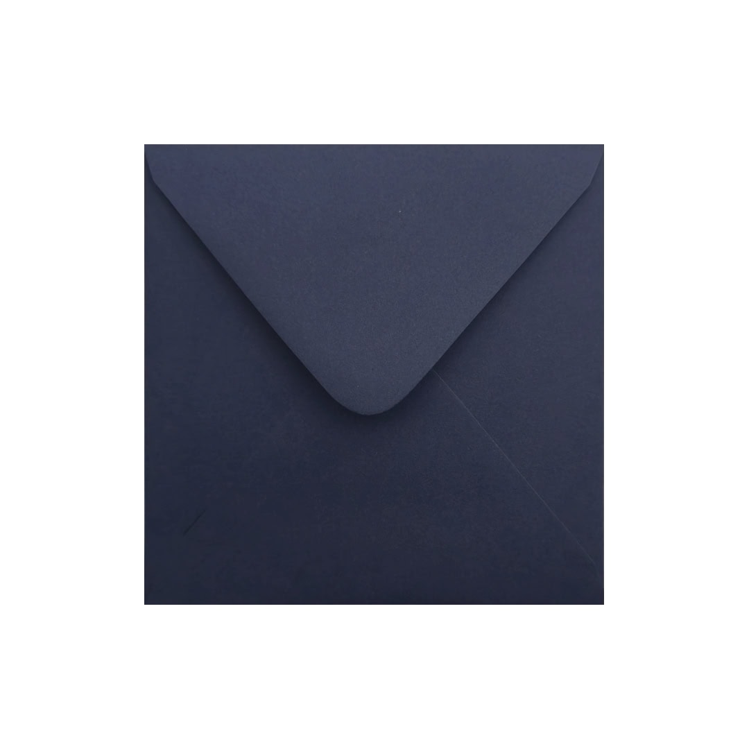 Dark Blue 155mm x 155mm Square Envelope. Gummed. 120gsm V-Flap.