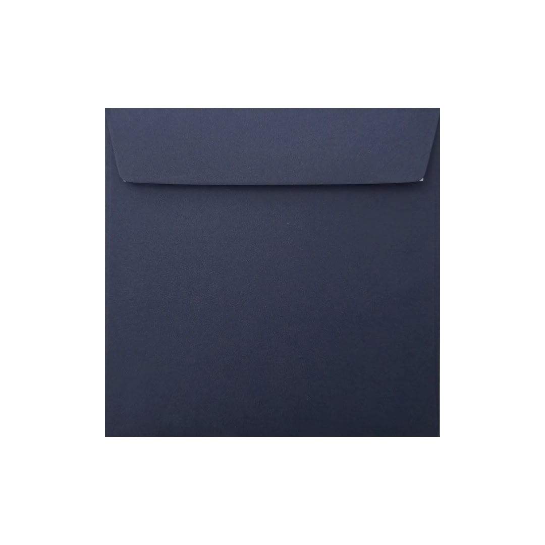 Dark Blue 155mm x 155mm Square Envelope. Peel/Seal. 120gsm Wallet Flap.
