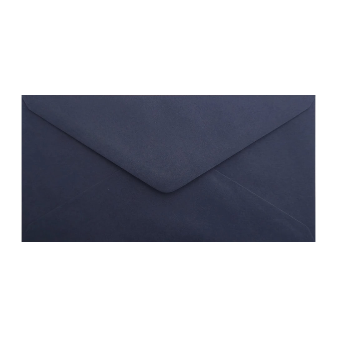 Dark Blue 110mm x 220mm DL Envelope. Gummed. 120gsm V-Flap.