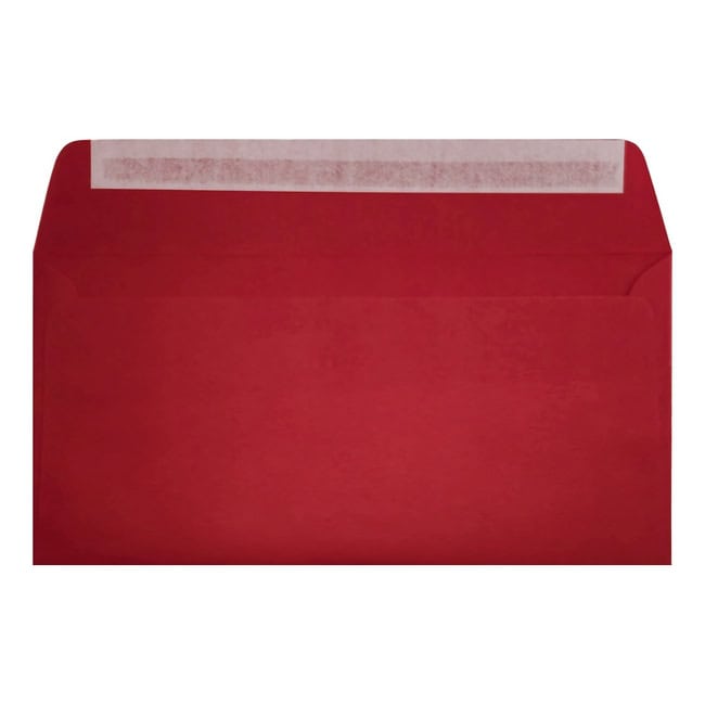 Clariana Dark Red Envelope Dl Walllet Open