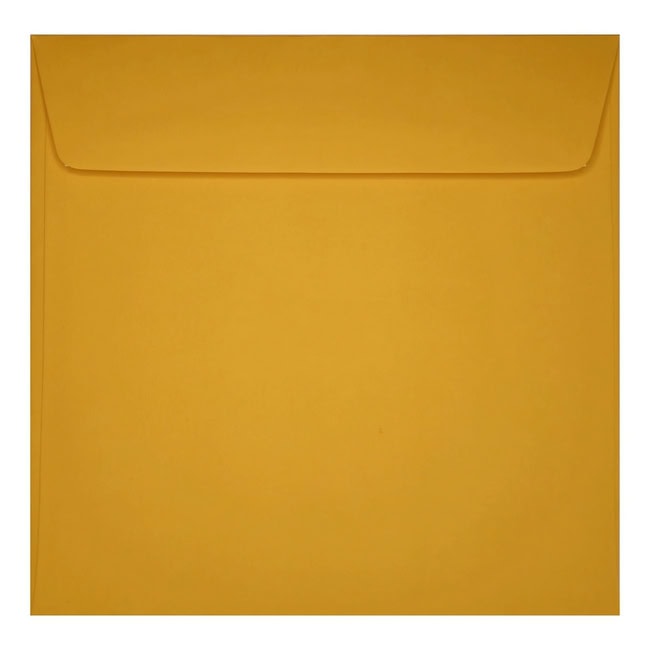 Clariana Dark Yellow Envelope 155mm Square Wallet Closed