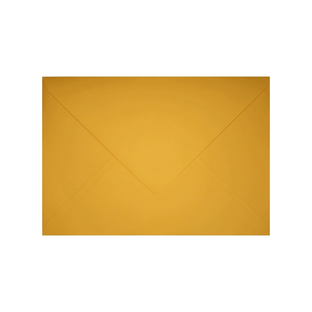 Dark Yellow 133mm x 184mm 5×7 Inch Envelope. Gummed. 120gsm V-Flap.