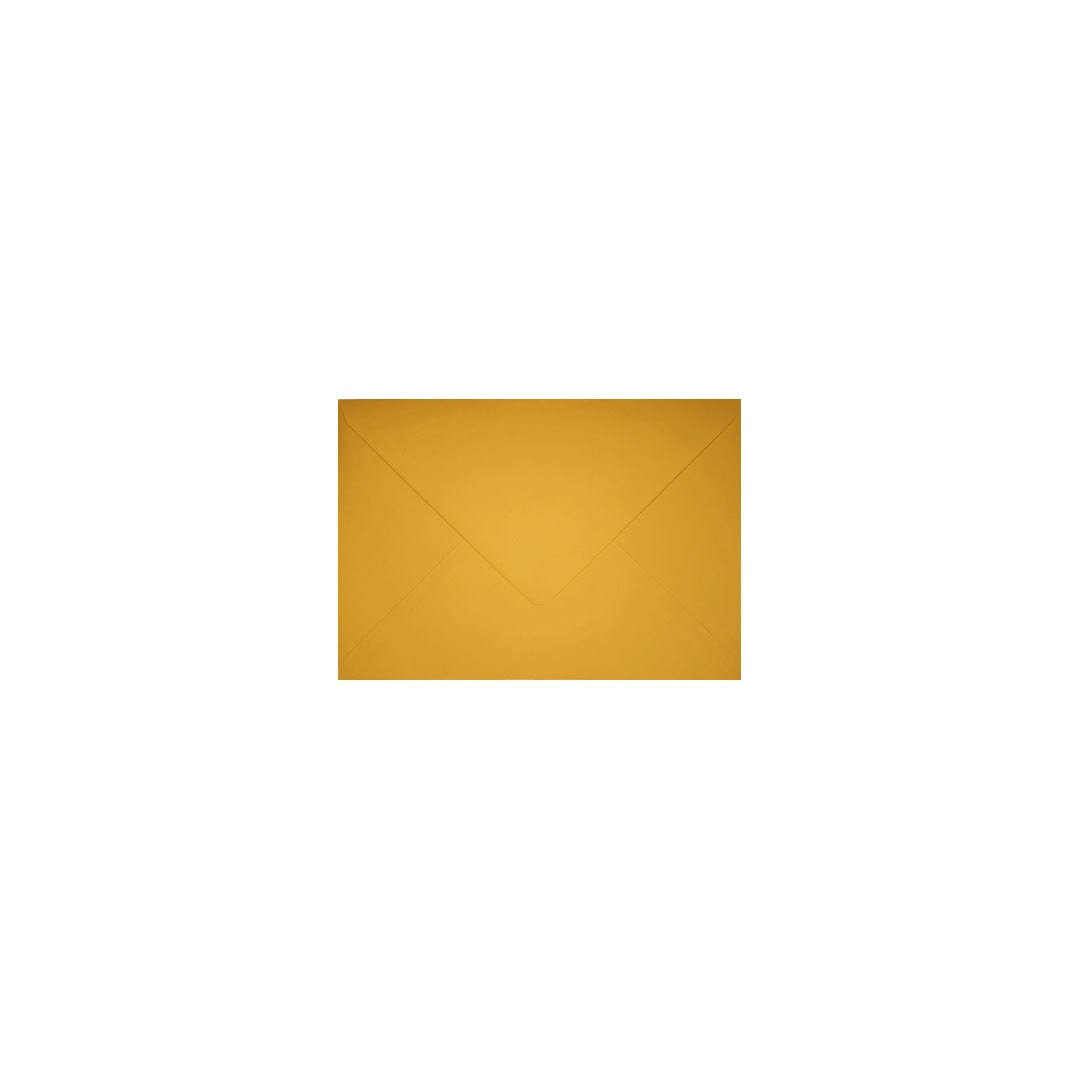 Dark Yellow 65mm x 94mm Business Card Envelope. Gummed. 120gsm V-Flap.