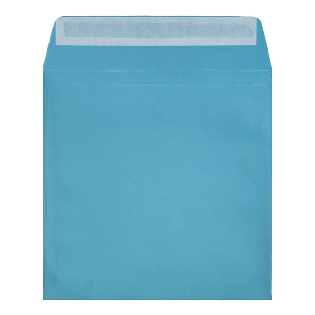 Clariana Mid Blue Envelope 155mm Square Wallet Open