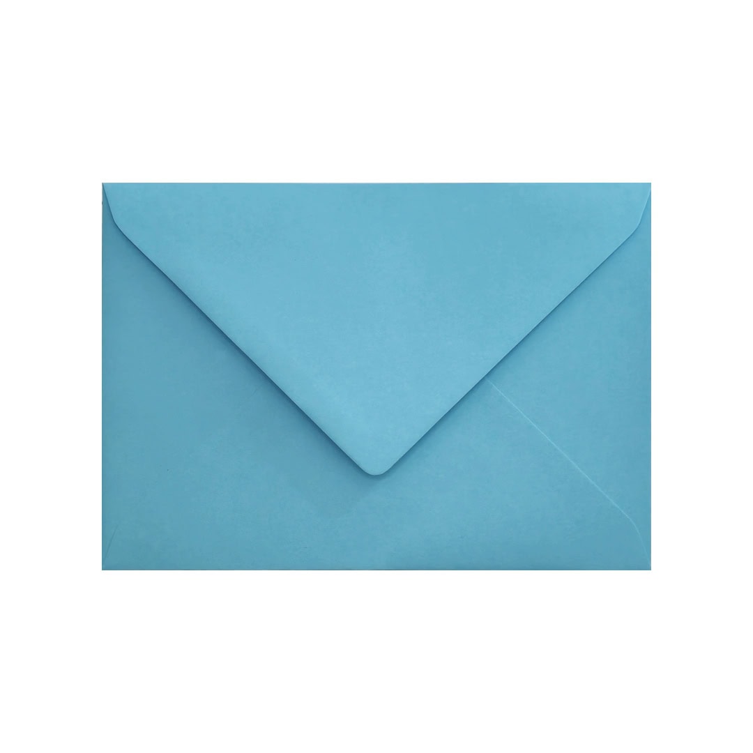 Mid Blue 133mm x 184mm 5×7 Inch Envelope. Gummed. 120gsm V-Flap.