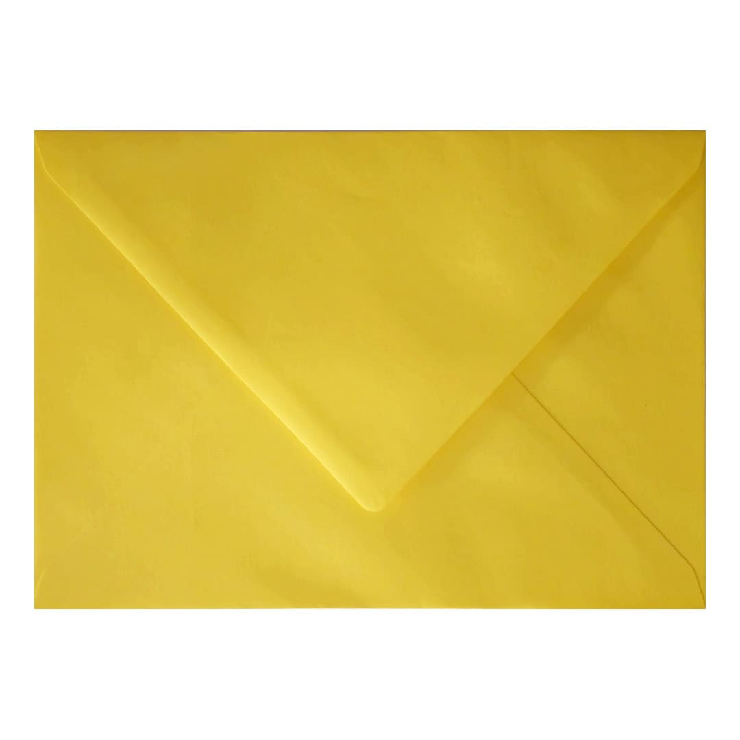 Mid Yellow 162mm x 229mm C5 Envelope. Gummed. 120gsm V-Flap.