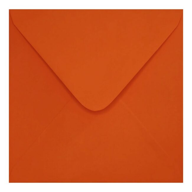 Clariana Orange Envelope 130mm Square Closed