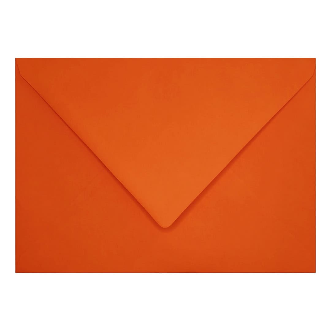 Orange 162mm x 229mm C5 Envelope. Gummed. 120gsm V-Flap.