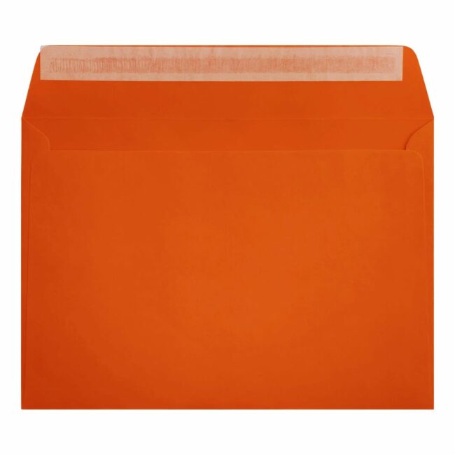 Clariana Orange Envelope C5 Wallet Open