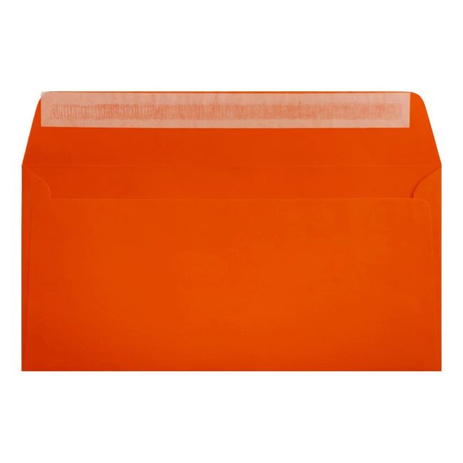 Clariana Orange Envelope Dl Wallet Open