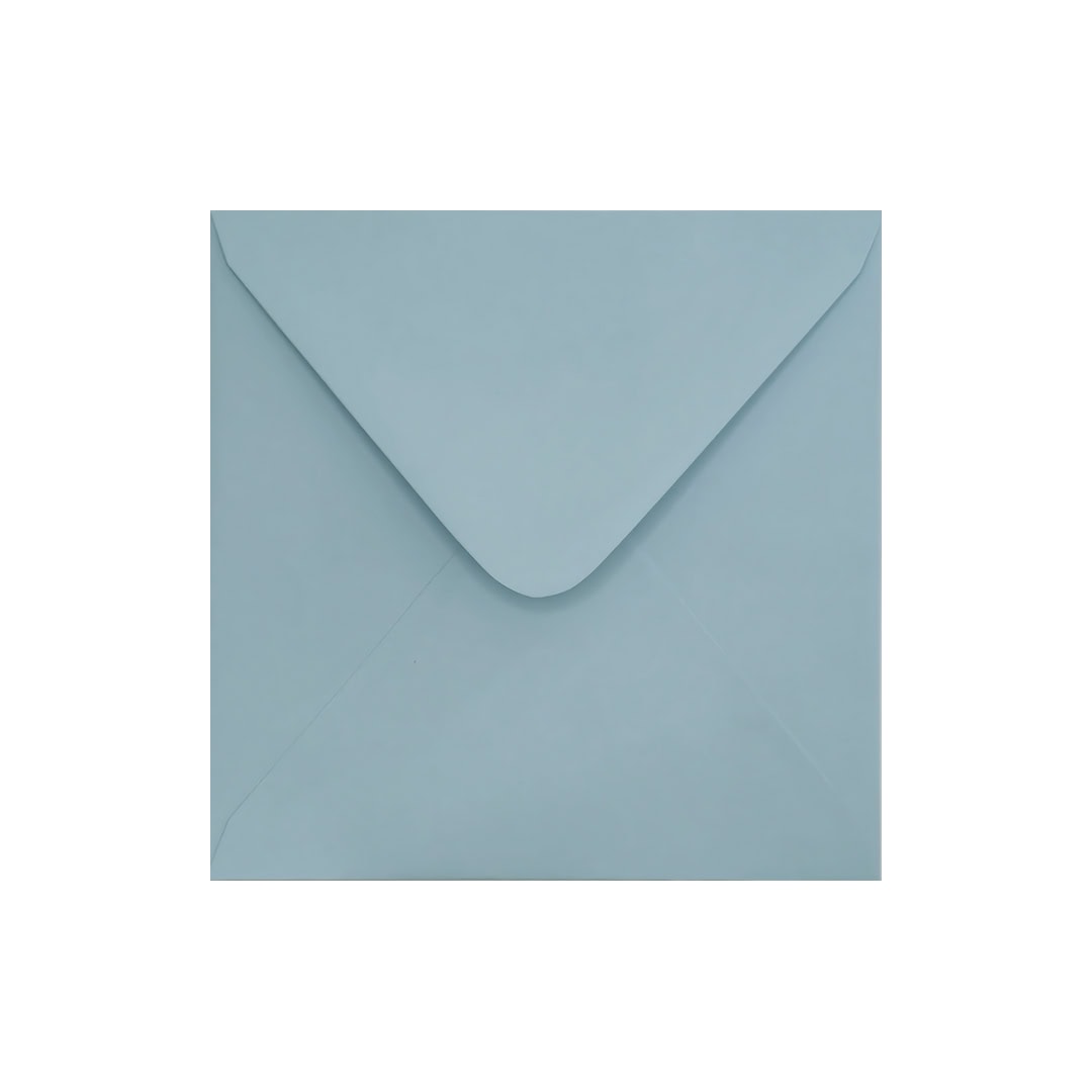 Pale Blue 155mm x 155mm Square Envelope. Gummed. 120gsm V-Flap.