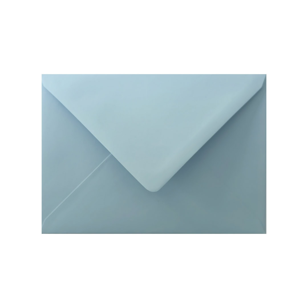 Pale Blue 133mm x 184mm 5×7 Inch Envelope. Gummed. 120gsm V-Flap.