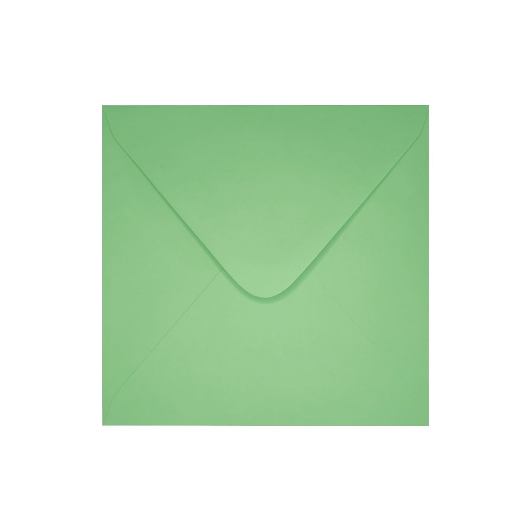 Pale Green 155mm x 155mm Square Envelope. Gummed. 120gsm V-Flap.