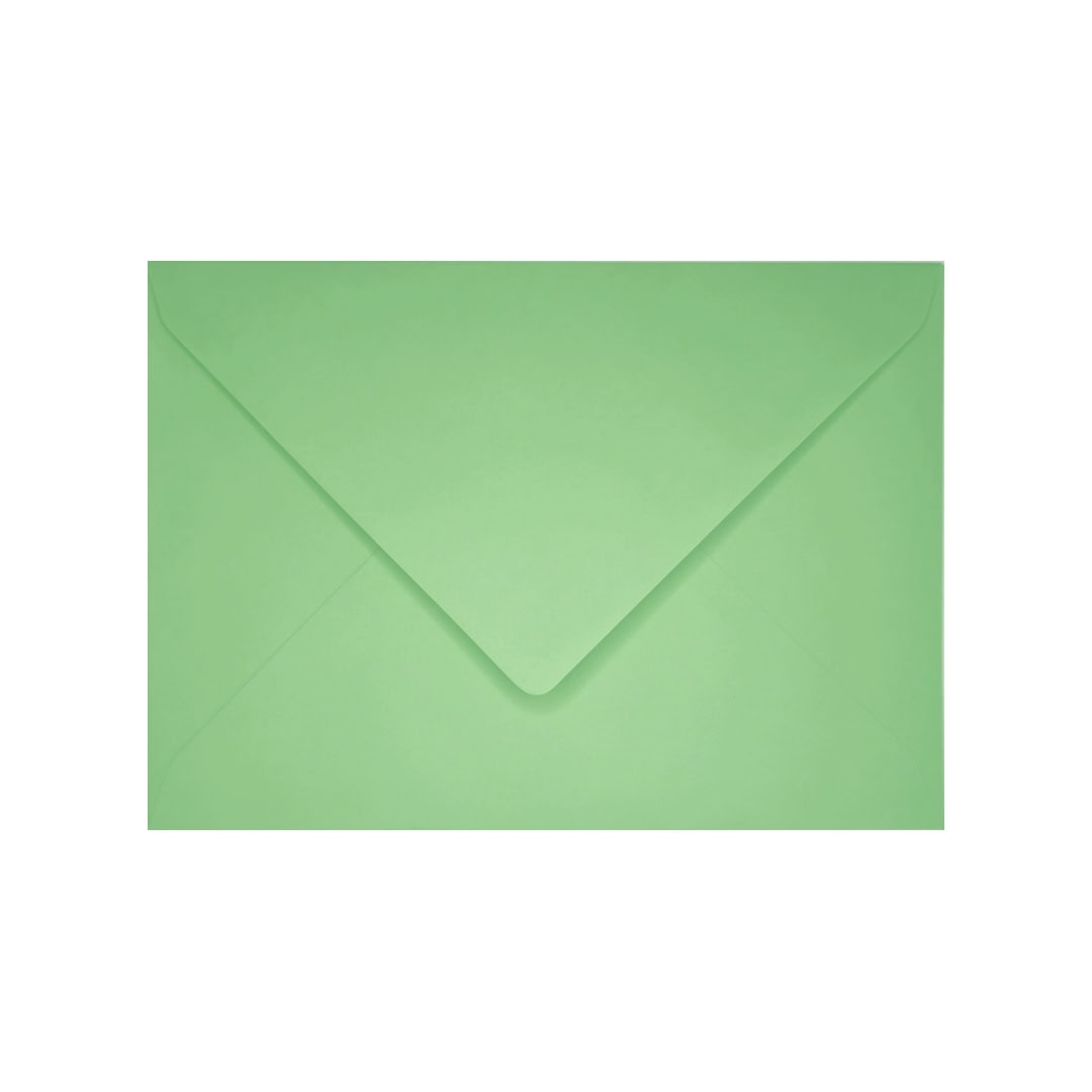 Pale Green 133mm x 184mm 5×7 Inch Envelope. Gummed. 120gsm V-Flap.