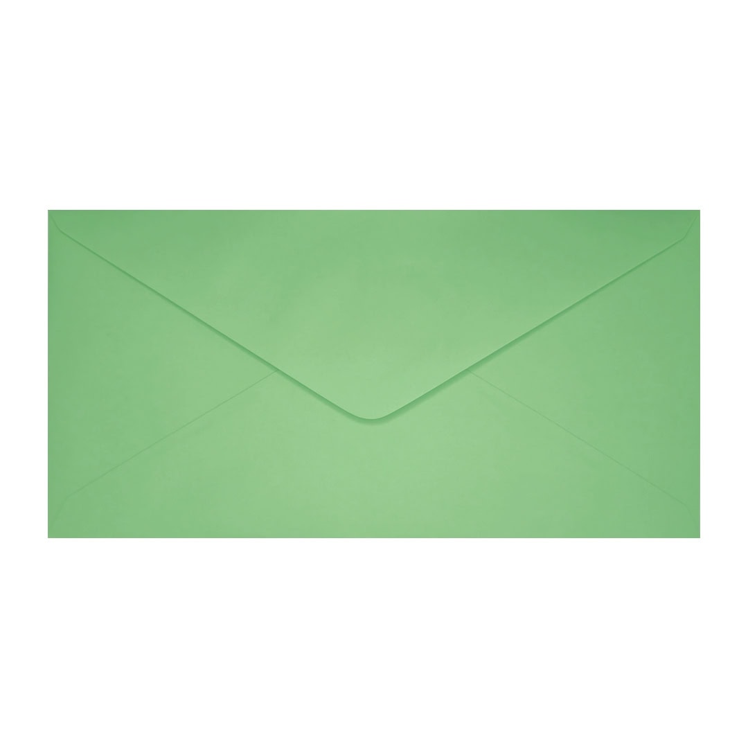 Pale Green 110mm x 220mm DL Envelope. Gummed. 120gsm V-Flap.