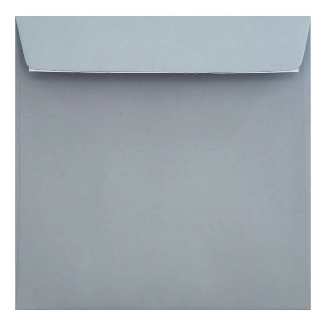 Clariana Pale Grey Envelope 155mm Square Wallet Closed