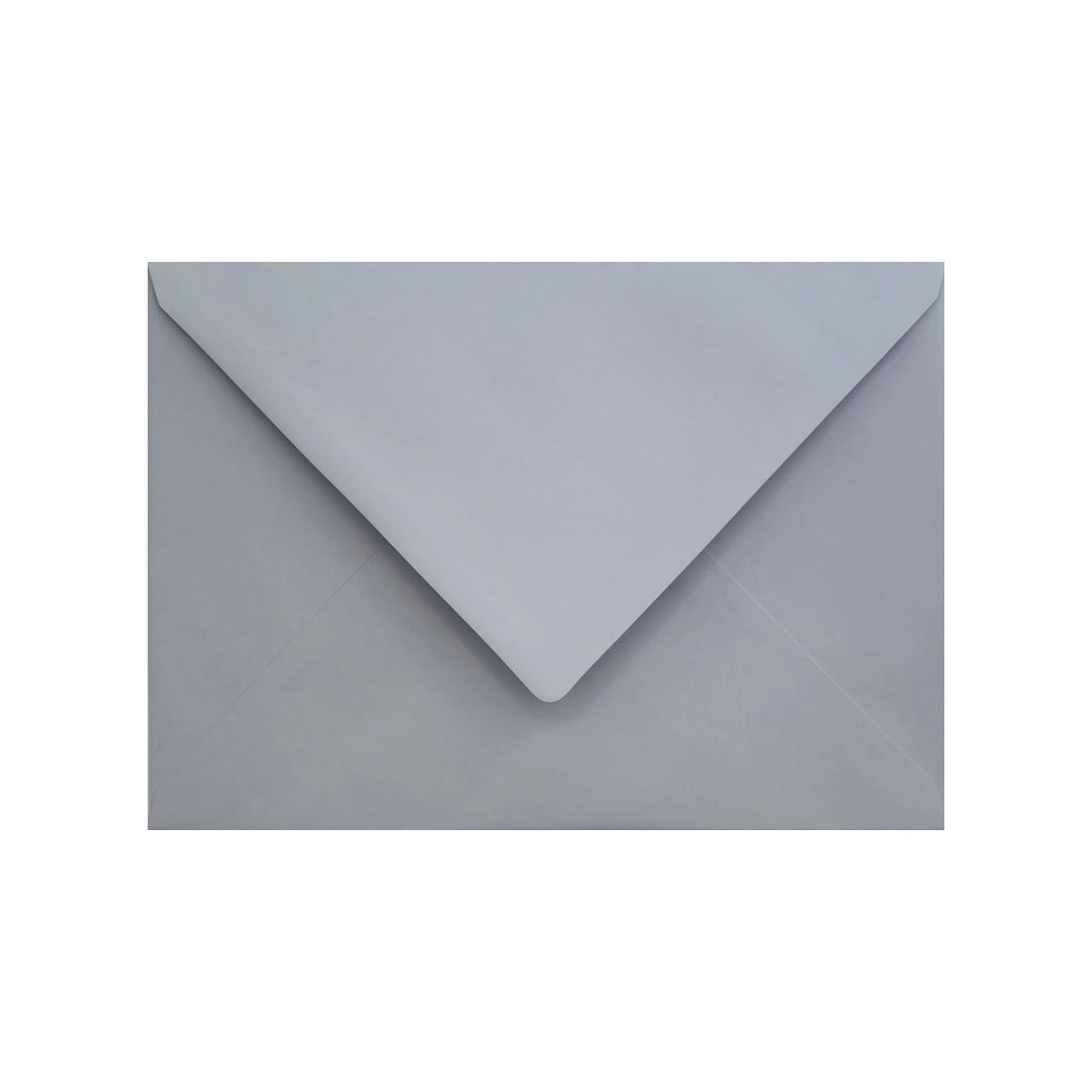 Pale Grey 133mm x 184mm 5×7 Inch Envelope. Gummed. 120gsm V-Flap.
