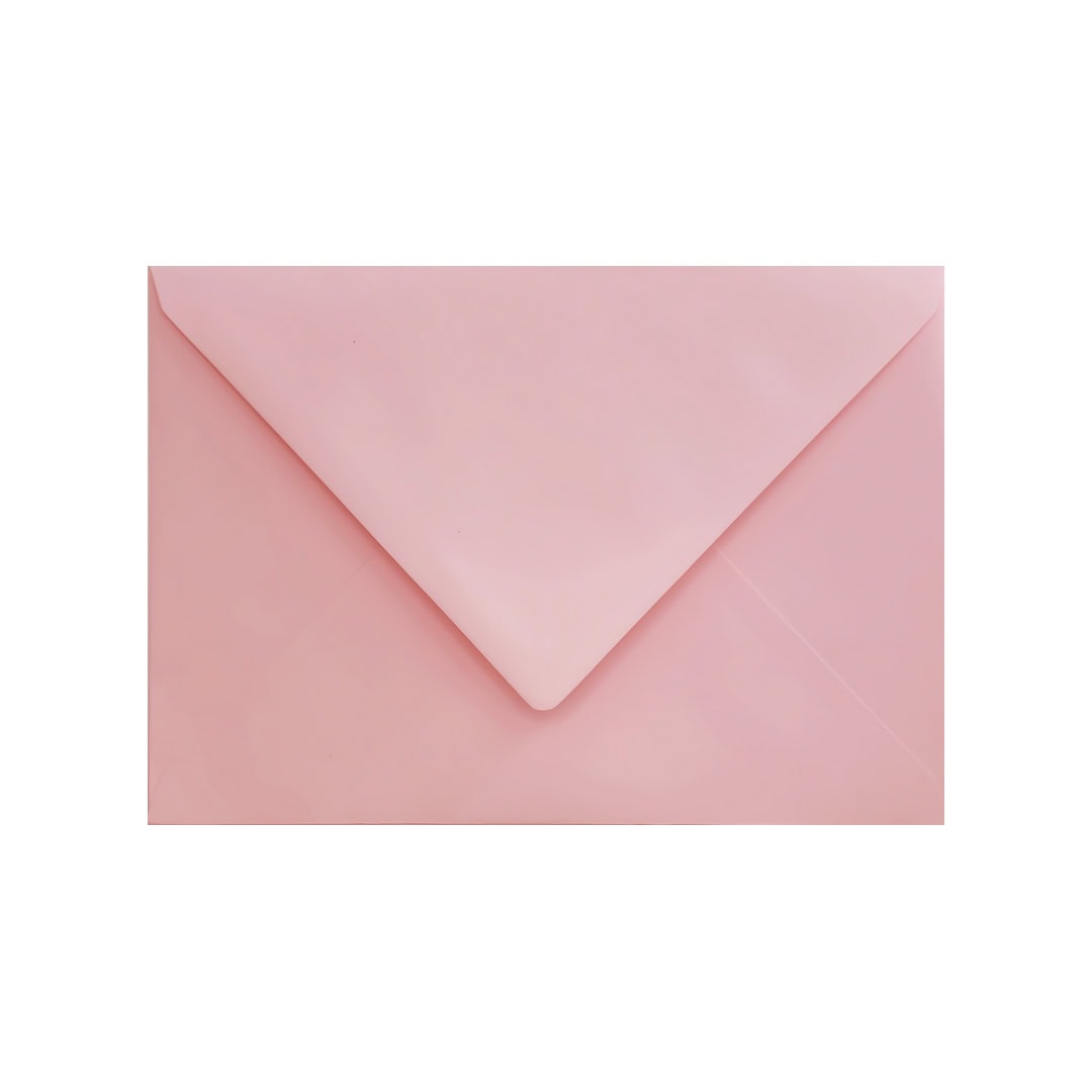 Pale Pink 133mm x 184mm 5×7 Inch Envelope. Gummed. 120gsm V-Flap.