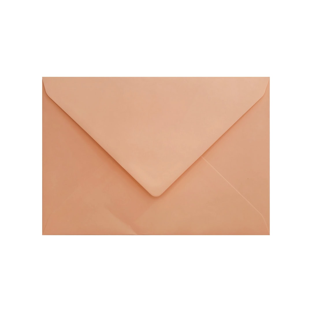 Salmon Pink 133mm x 184mm 5×7 Inch Envelope. Gummed. 120gsm V-Flap.