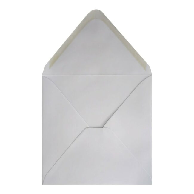 Clariana White Envelope 130mm Square Open