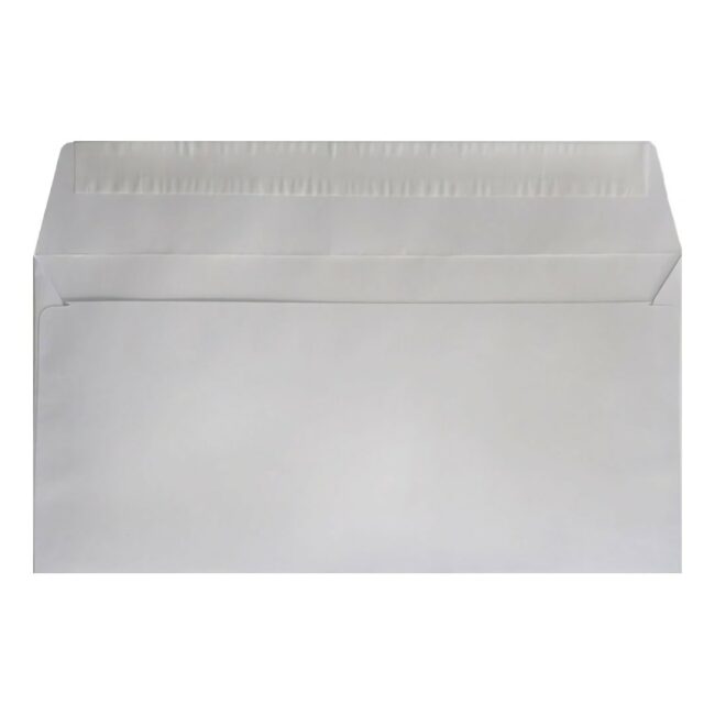 Clariana White Envelope Dl Wallet Open