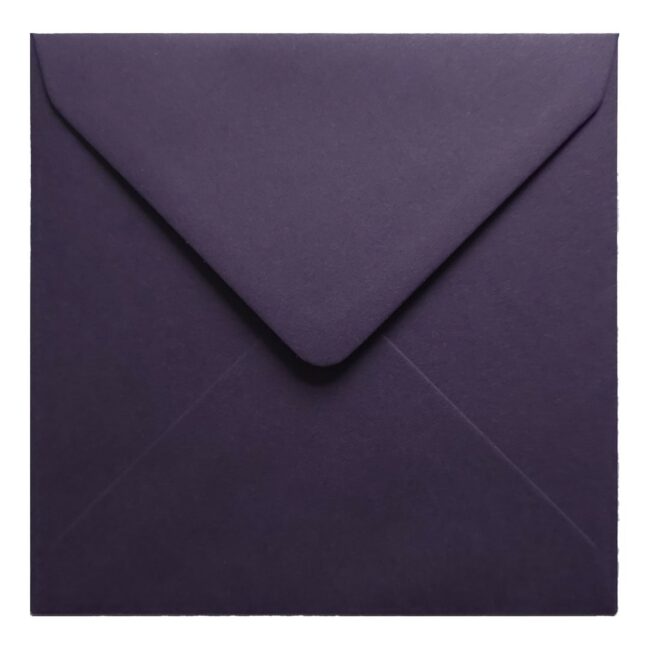 Aubergine Envelope 130mm Square Closed