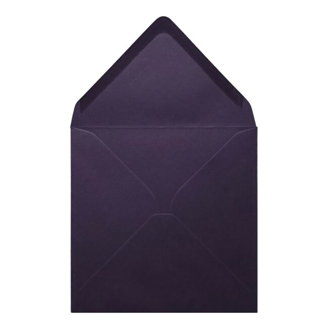 Aubergine Envelope 130mm Square Open