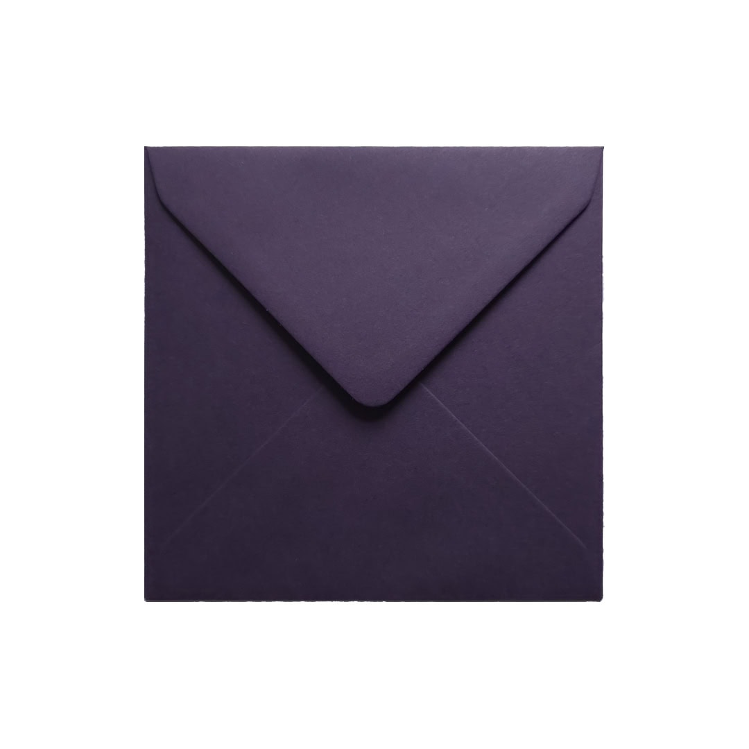Aubergine 155mm x 155mm Envelope. Purple 135gsm Square Envelope. Gummed.