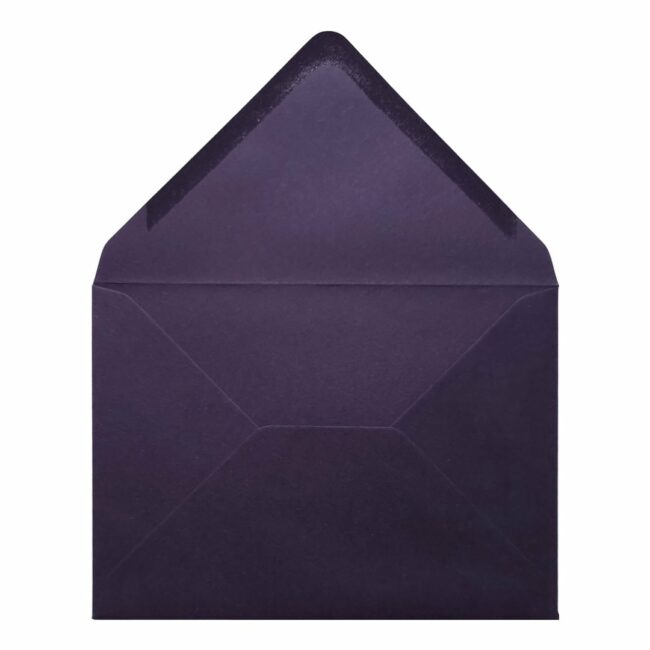 Aubergine Envelope A5 Open