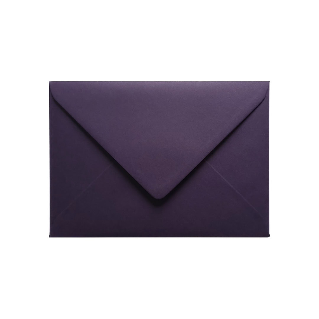 Aubergine 125mm x 175mm Envelope. Purple 135gsm Invitation Card Envelope. Gummed.