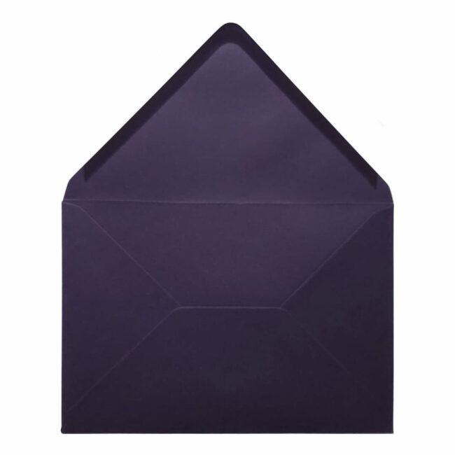 Aubergine Envelope C7 Open