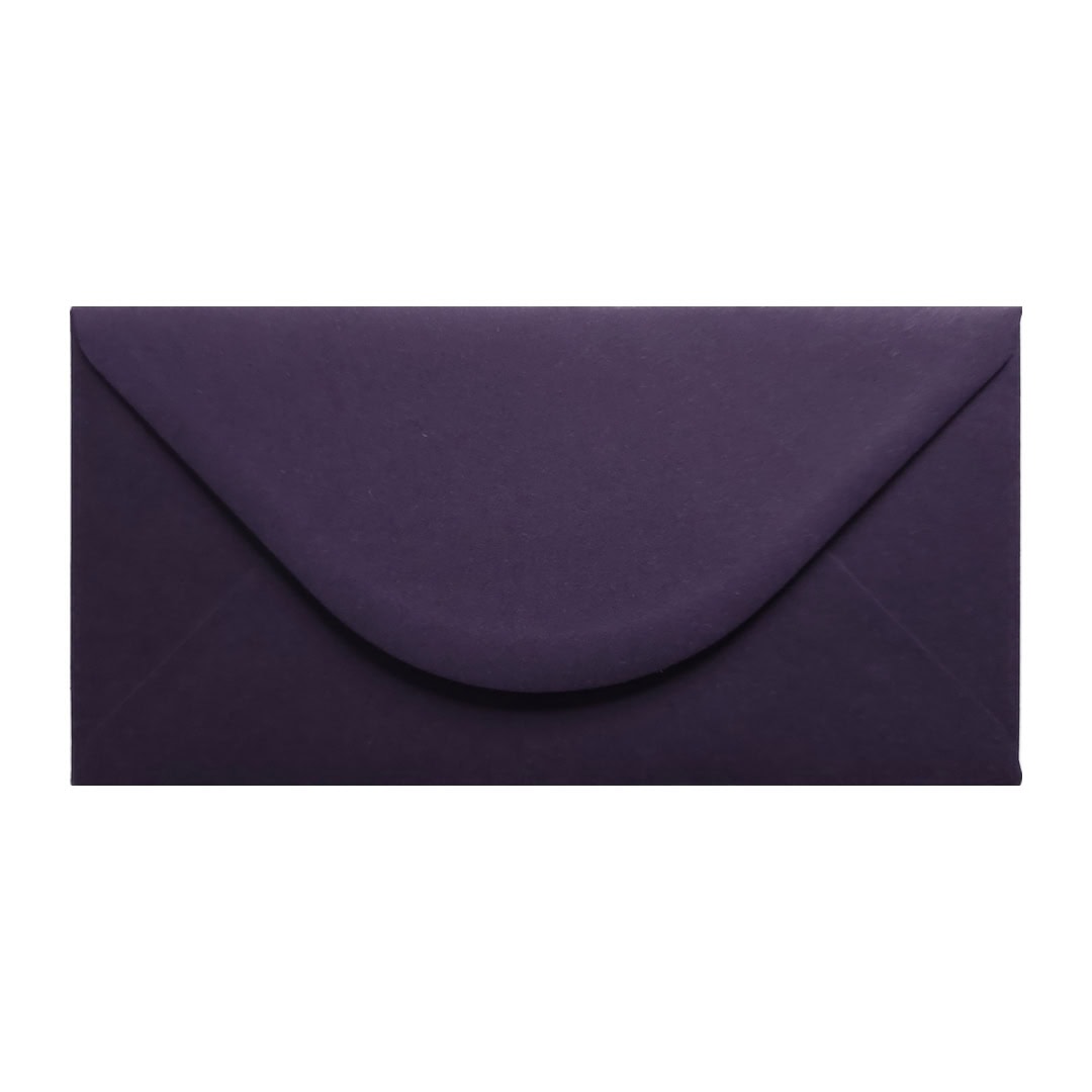 Aubergine 110mm x 220mm Envelope. Purple 135gsm DL Envelope. Gummed.