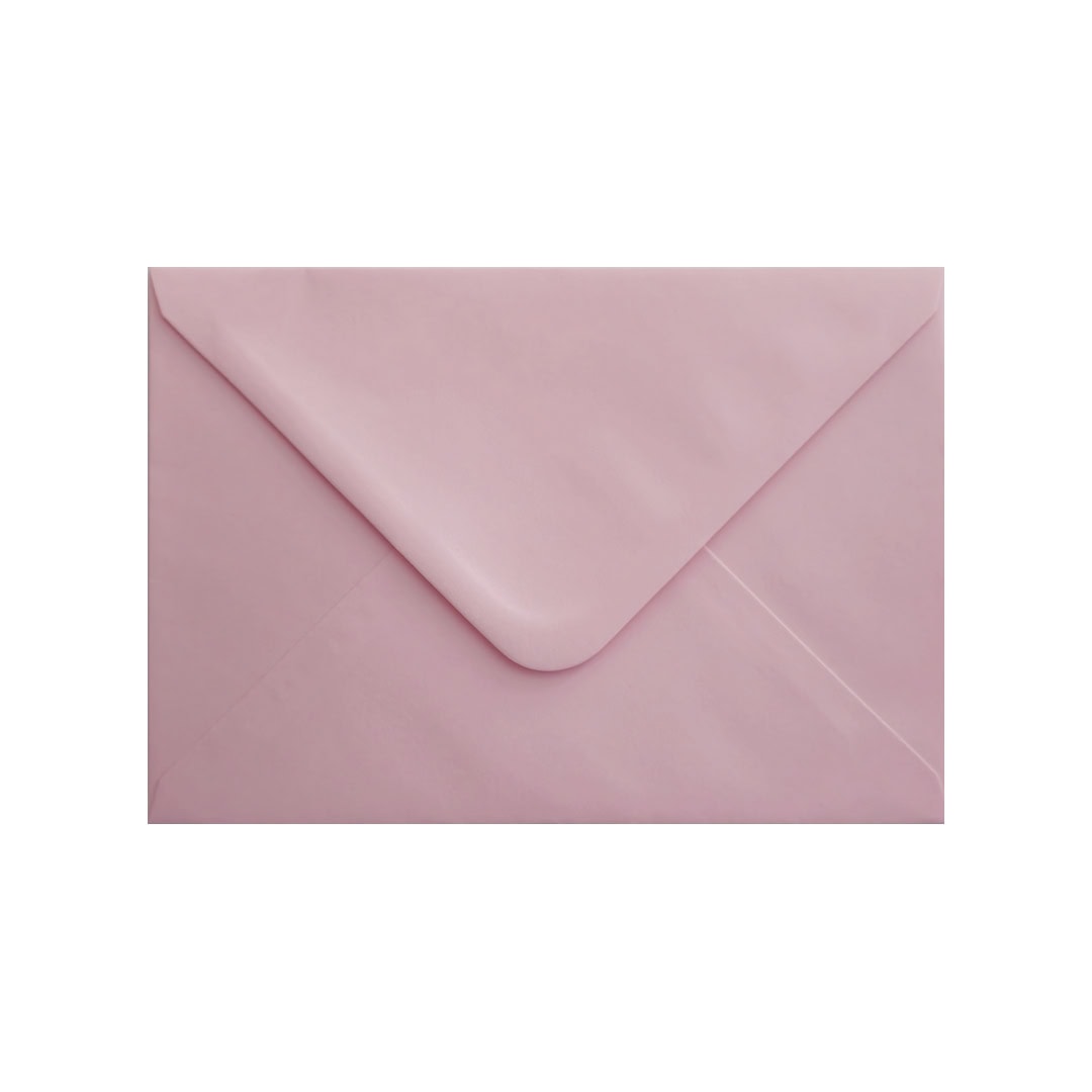 Baby Pink 133mm x 184mm Envelope. Pink 100gsm 5 x 7 inch Envelope. Gummed.