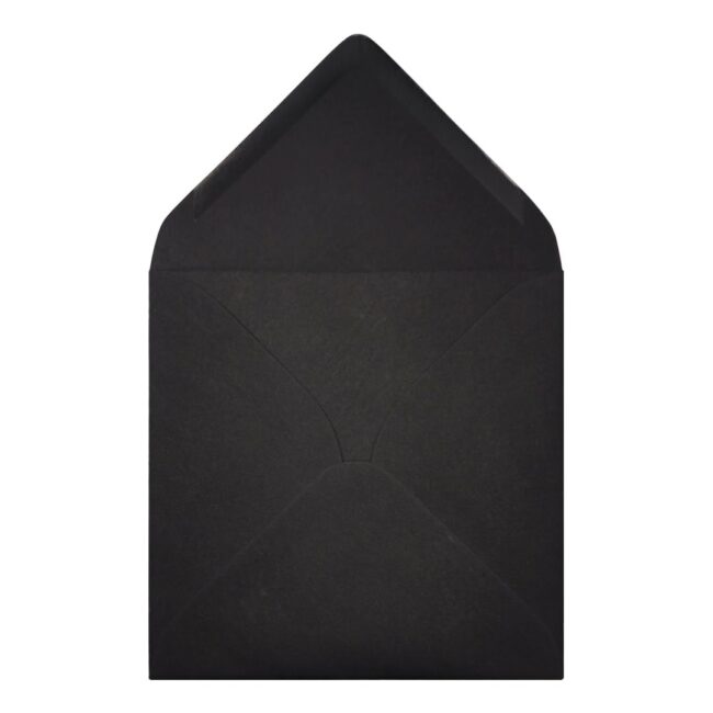 Black Envelope 130mm Square Open