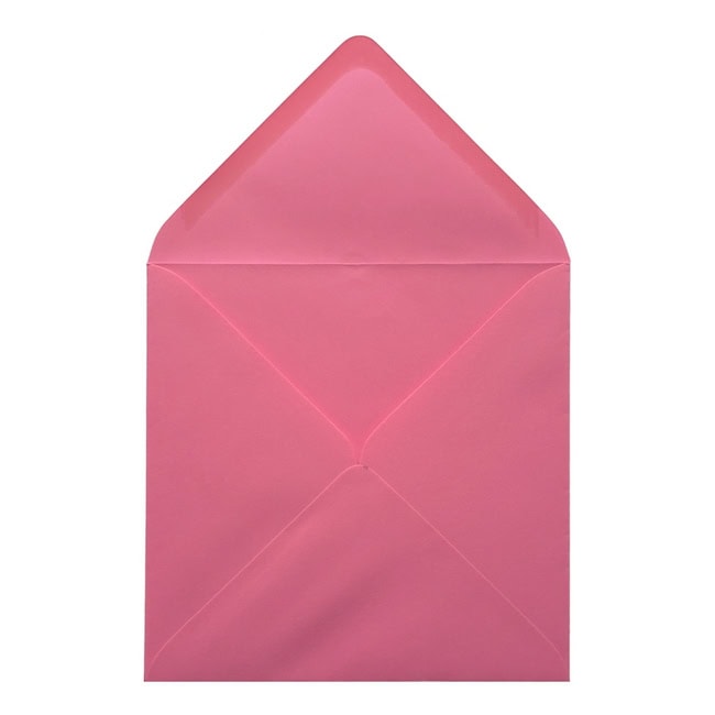 Bubblegum Pink Envelope 155mm Square Open