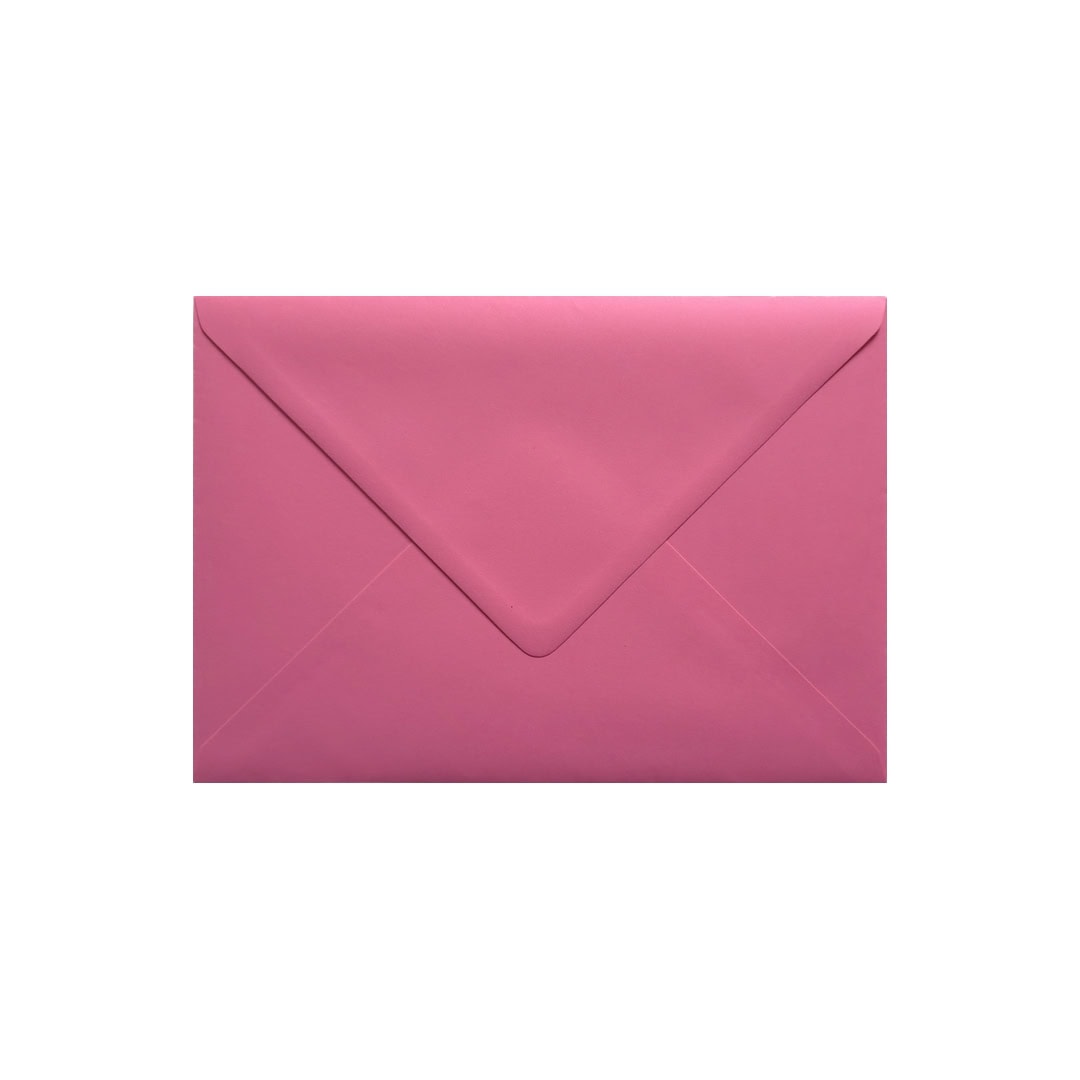 Bubblegum Pink 114mm x 162mm C6 Envelope. Gummed. 100gsm V-Flap.