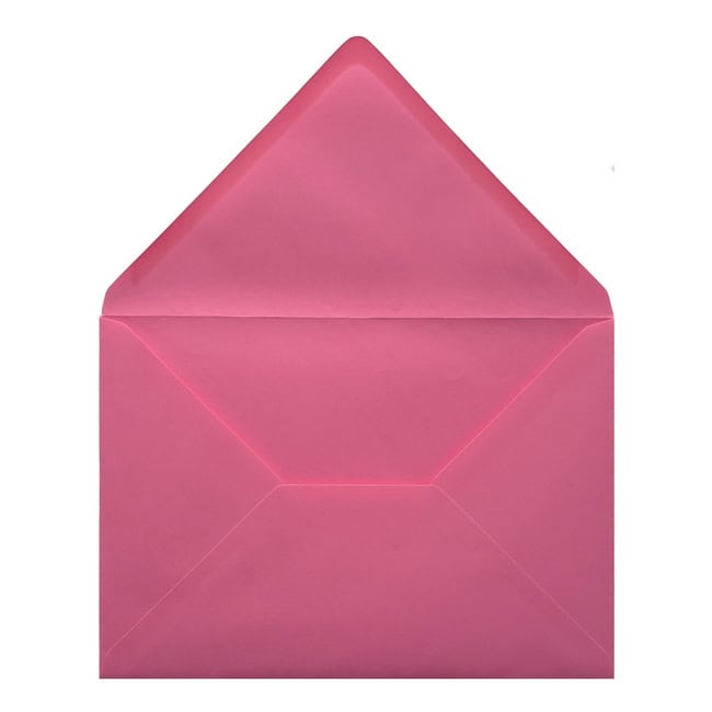 Bubblegum Pink Envelope C7 Open