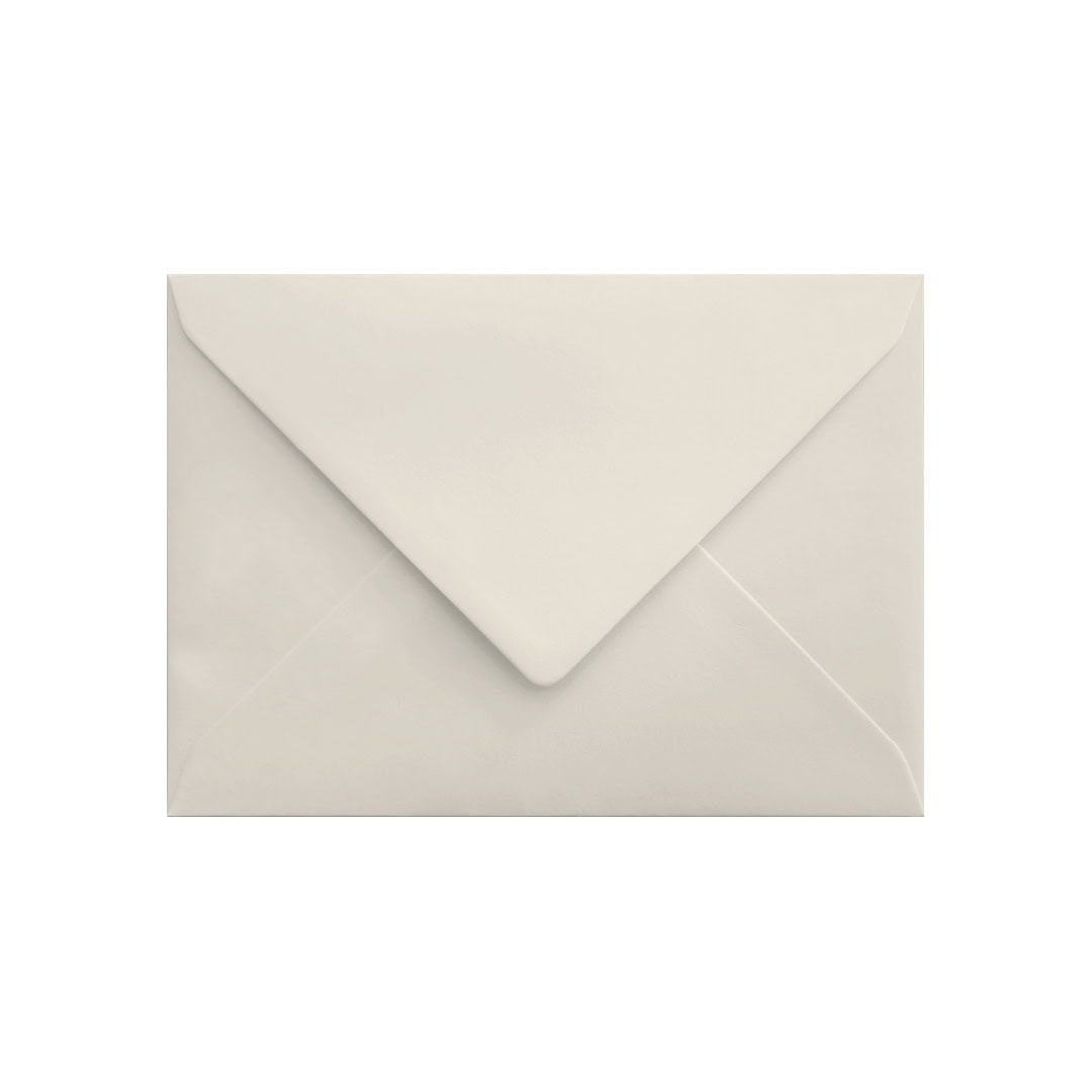 White Invitation Card Envelope. Gummed Flap. Diamond Pearl 120gsm Wove Finish. 125mm x 175mm.