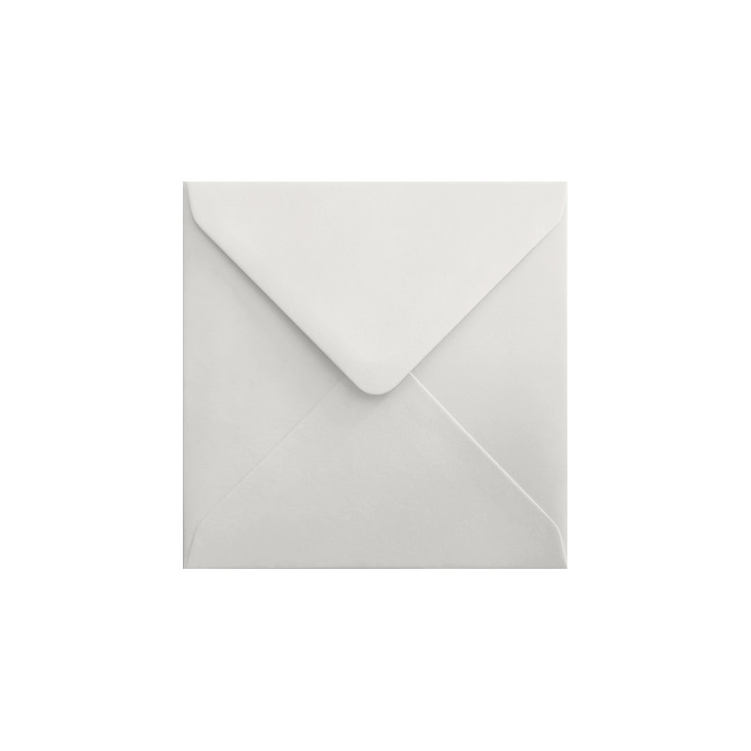 White Small Square Envelope. Gummed Flap. Diamond White 135gsm Wove Finish. 130mm x 130mm.