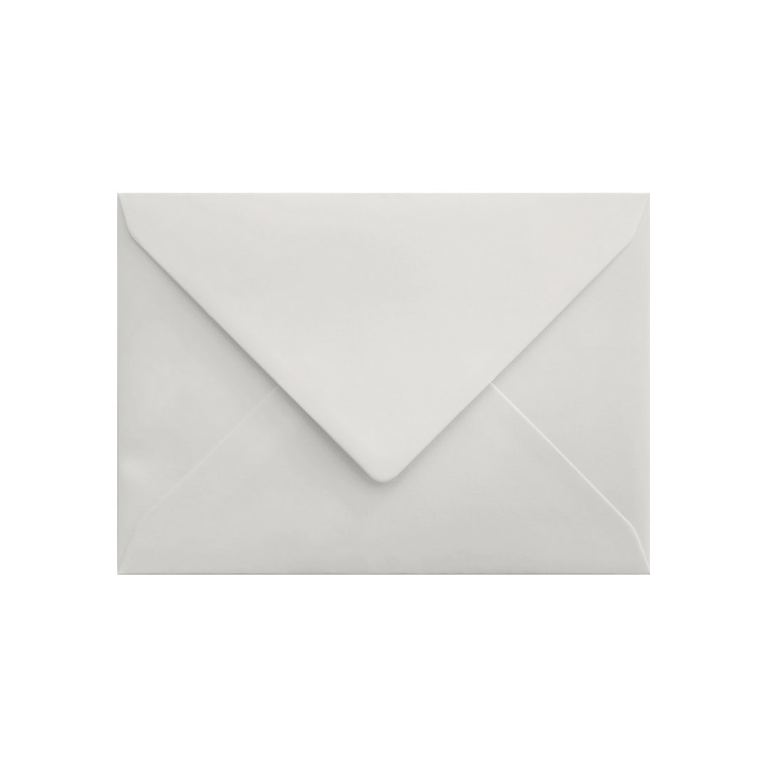 White Invitation Card Envelope. Gummed Flap. Diamond White 135gsm Wove Finish. 125mm x 175mm.