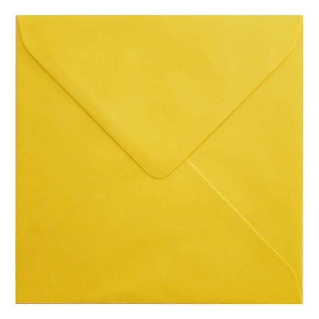 Canary Yellow Envelope 130mm Square Closed