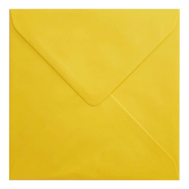 Canary Yellow Envelope 155mm Square Closed