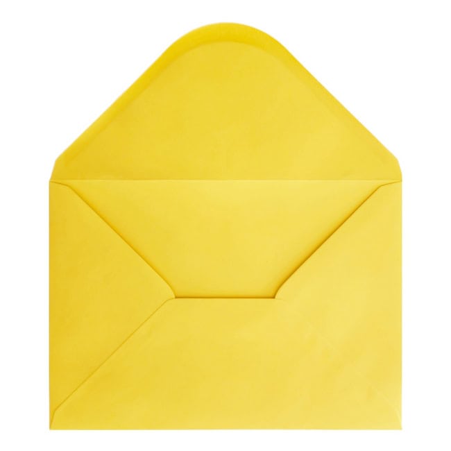 Canary Yellow Envelope A5 Open