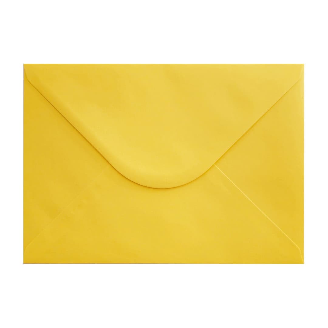 Daffodil Yellow 152mm x 216mm Envelopes. 100 Yellow 100gsm A5 Envelopes. Gummed.