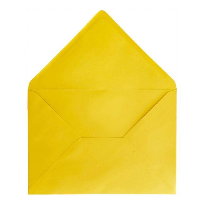 Canary Yellow Envelope C7 Open